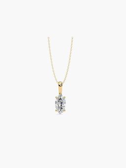 Valanova - Gold Plated 0.49 Grams Silver Single Stone Diamond Pendant
