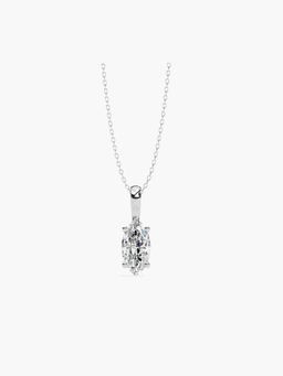 Valanova - White Gold Plated 0.55 Grams Silver Diamond Pendant