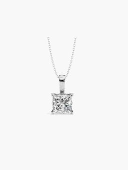 Valanova - White Gold Plated 0.98 Grams Silver 0.75 Carats Diamond Pendant