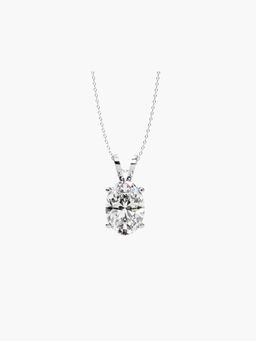 Valanova - White Gold Plated 0.68 Grams Silver 0.75 Carats Diamond Pendant