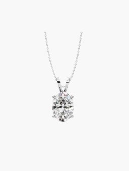 Valanova - White Gold Plated 0.72 Grams Silver 1 Carats Diamond Pendant