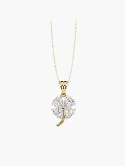 Valanova - Gold Plated Silver 0.64 Carats 4 Stones & More Diamond Pendant