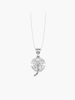 Valanova - White Gold Plated Silver 0.64 Carats Diamond Pendant