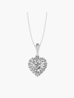 Valanova - White Gold Plated Silver 1.05 Carats Diamond Pendant