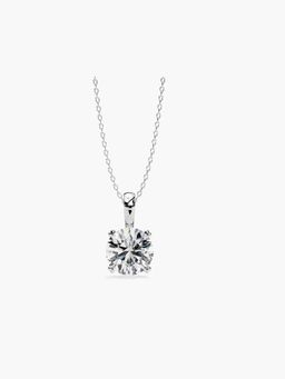 Valanova - White Gold Plated 0.72 Grams Silver 0.75 Carats Diamond Pendant