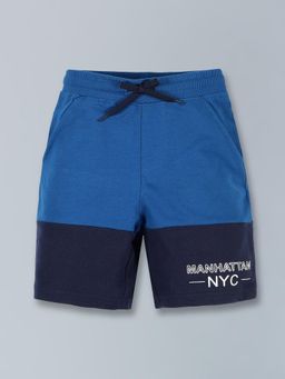 PLUM TREE - Boys Blue Colorblock Shorts