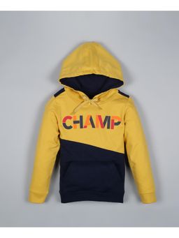 PLUM TREE - Boys Yellow Colorblock Hoodie