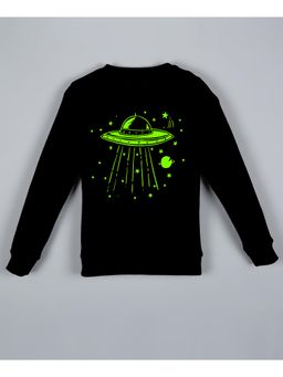 PLUM TREE - Boys Black Graphic Pullover Sweatshirt