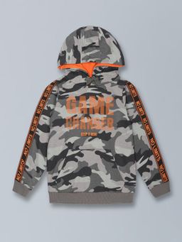 PLUM TREE - Boys Multi-Color Camoflague Hoodie