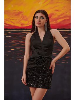 Kayjay by Kritika Jain - Midnight Black Mini Dress