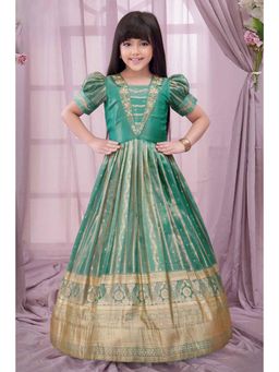 Lagorii - Green Stone Embroidered Ethnic Gown