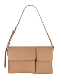 The House Of Ganges - Stormi Vegan Leather Hand Bag Nude
