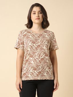 Van Heusen - Women Cotton Printed Relax Fit Lounge T-shirt