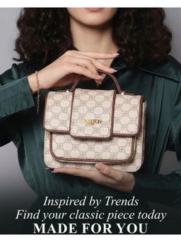 Carlton London - Womens Satchel Bag For Women Cream