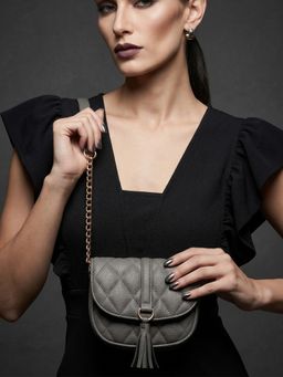 Carlton London - Women Stylish Small Shoulder For Daily Us Grey