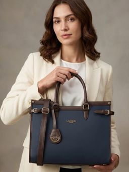 Carlton London - Womens Stylish Box Handbag Navy Blue