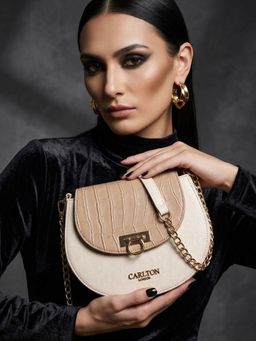 Carlton London - Women Crossbody Sling Bag For Women Cream
