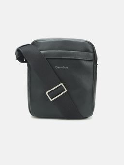 Calvin Klein - Solid Black Pu Shoulder Bag
