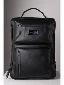 Van Heusen - Men Black Textured Casual Backpacks