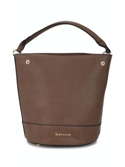 Van Heusen - Women Brown Solid Casual Bucket Bags