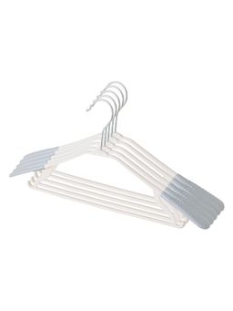 Kuber Industries - PP Cloth Hanger with Zinc Plated Steel Hook Grey (Pack of 5)