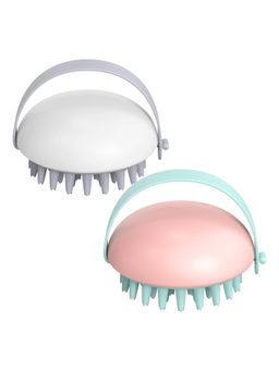 Kuber Industries - Hair Massager Shampoo Brush Pink White