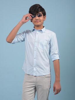 CRIMSOUNE CLUB - Boys Blue Checks Shirt
