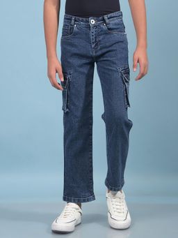 CRIMSOUNE CLUB - Boys Blue Cargo Jeans