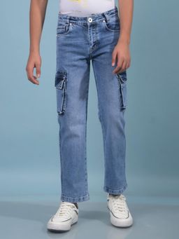 CRIMSOUNE CLUB - Boys Blue Cargo Jeans