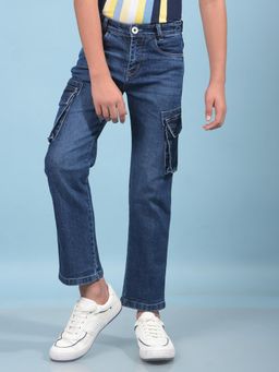 CRIMSOUNE CLUB - Boys Blue Cargo Jeans