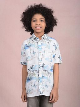 CRIMSOUNE CLUB - Boys Multi-Color Floral Print Shirt
