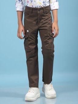 CRIMSOUNE CLUB - Boys Brown Cargo Pant