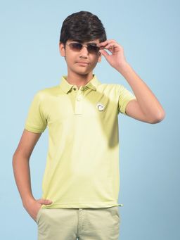 CRIMSOUNE CLUB - Boys Green Polo Neck T-shirt