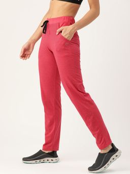 Femea - Women Red Printed Cotton Straight Fit Track Pant