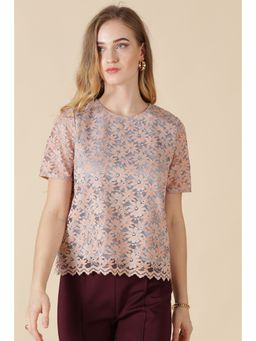Gipsy - Blue Net Fabric Top