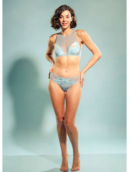 Trove Label - Round Neck Mesh-Kini in Under Ocean Abstract (Set of 2)