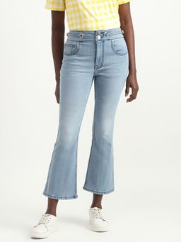 United Colors of Benetton - Cotton Blue Blend Solid Regular Length Women Jeans