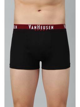 Van Heusen Innerwear - Men Plush Back Elasticized Waistband & Double Layer Gusset Trunks - Black