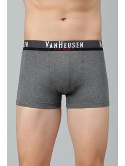 Van Heusen Innerwear - Men Plush Back Elasticized Waistband & Double Layer Gusset Trunks - Grey