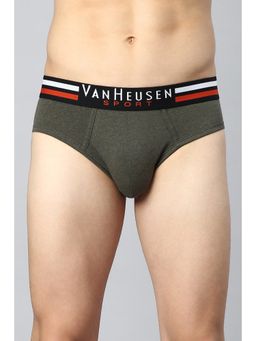 Van Heusen Innerwear - Men Plush Back Elasticized Waistband & Ultra Soft Briefs - Olive