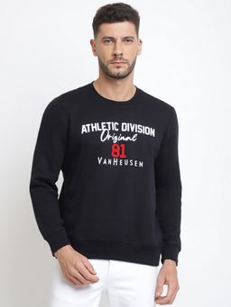 Van Heusen - Men Athleisure Crew Neck & Long Sleeve Sweatshirt - Black