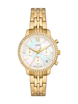 Fossil - Women White Dial Round Stainless Steel Watch - ES5358