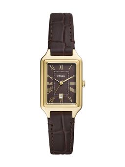 Fossil - Women Brown Dial Rectangular Stainless Steel Watch - ES5367