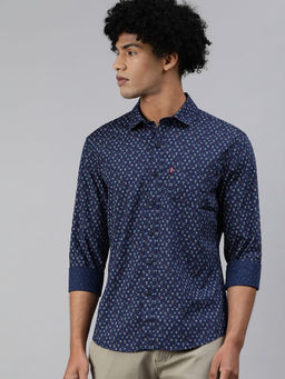 Levi's - Mens Collar Neck Shirt-Blue