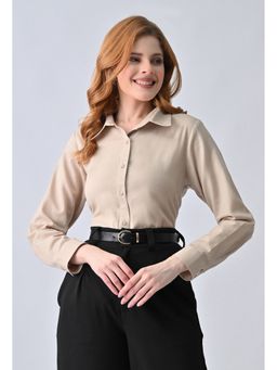 ALL WAYS YOU - Beige All Ways You Casual Cotton Shirt