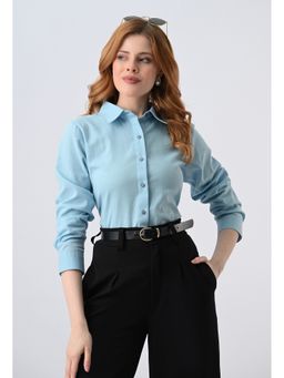 ALL WAYS YOU - Blue All Ways You Casual Cotton Shirt