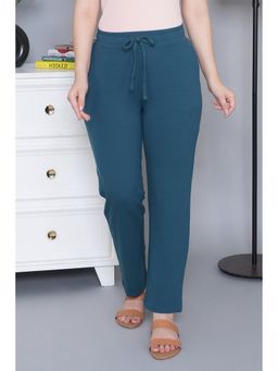 MLADA - Teal Women's High Waist Cotton Straight Pant