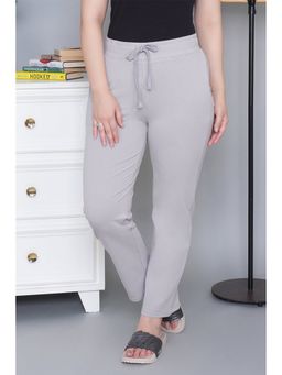 MLADA - Grey Women's High Waist Cotton Straight Pant
