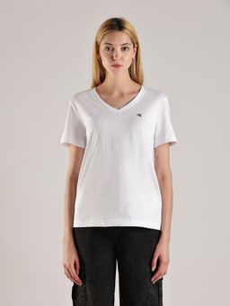 Calvin Klein - Solid Relaxed-Fit Cotton T-shirt White