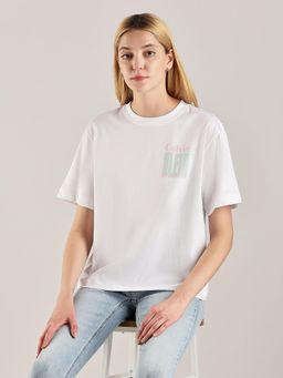 Calvin Klein - Logo Relaxed-Fit Cotton T-shirt White